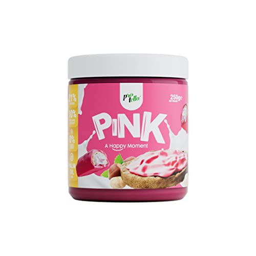 Protella - Cremas Proteicas - Protella Pink 250gr - Crema Rosa Proteica De Chocolate Con Avellanas Tostadas. Sin Azúcares Añadidos Y Sin Aceite De Palma Con 20% De Proteína