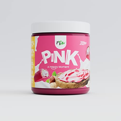 Protella - Cremas Proteicas - Protella Pink 250gr - Crema Rosa Proteica De Chocolate Con Avellanas Tostadas. Sin Azúcares Añadidos Y Sin Aceite De Palma Con 20% De Proteína