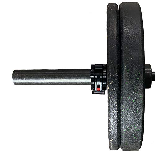 PROTONE Abrazaderas de barra olímpica de 2 "/ 5 cm para adaptarse al cuello de barra de 28 mm - con función de liberación rápida - negro