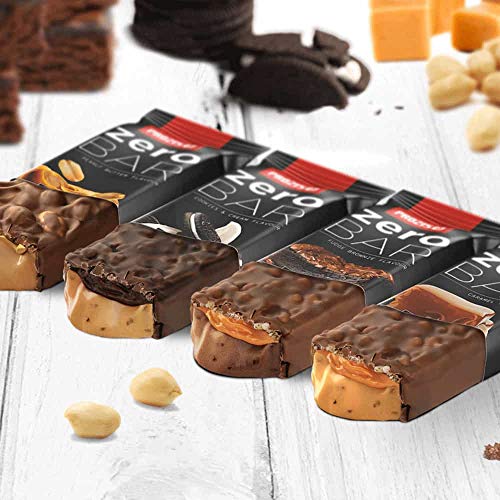 Prozis Zero Bar, Barrita con bajo contenido en azúcares, Brownie de dulce de leche - 12 x 40 g