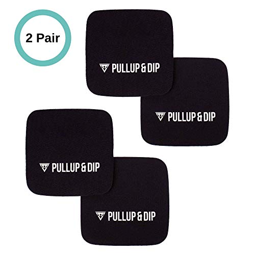 PULLUP & DIP Fitness Grip Pads [Juego de 4] para Dominadas, Culturismo y Entrenamiento de Fuerza, 2 Pares de Almohadillas de Agarre de Neopreno, Alternativa a Los Guantes de Entrenamiento