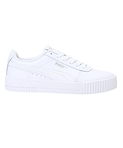 PUMA Carina L, Zapatillas Bajas, para Mujer, Blanco (Puma White-Puma White-Puma Silver), 38 EU