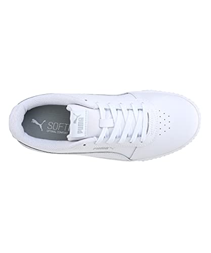 PUMA Carina L, Zapatillas Bajas, para Mujer, Blanco (Puma White-Puma White-Puma Silver), 38 EU