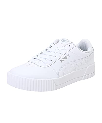 PUMA Carina L, Zapatillas Bajas, para Mujer, Blanco (Puma White-Puma White-Puma Silver), 41 EU