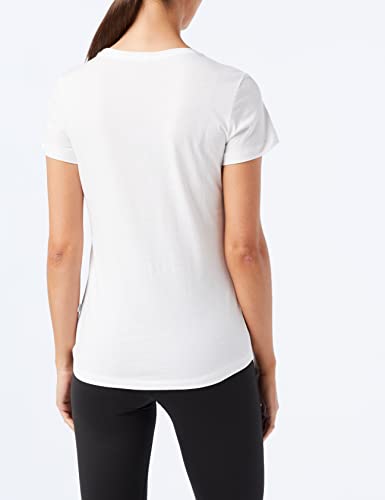 PUMA ESS Logo tee T-Shirt, Mujer, Puma White, XL