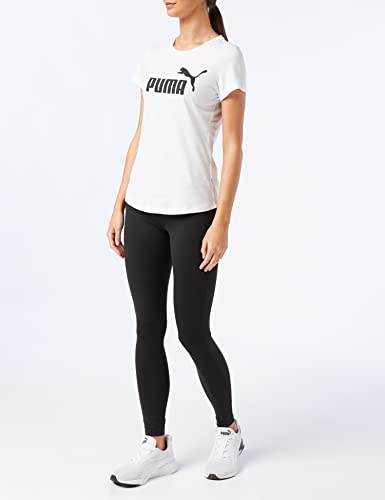 PUMA ESS Logo tee T-Shirt, Mujer, Puma White, XL