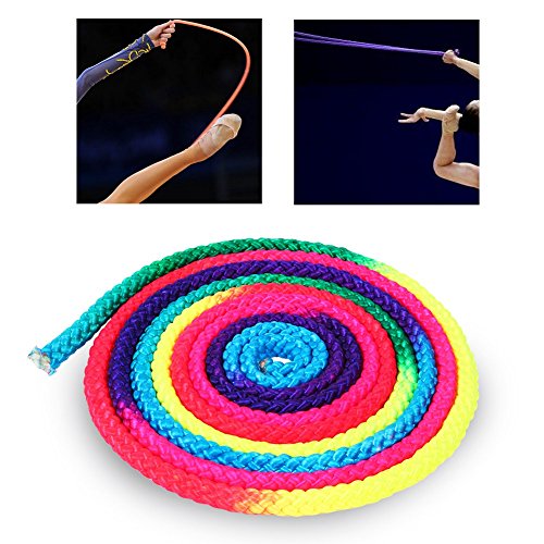 PUSOKEI Cuerda de Gimnasia rítmica de Color, Nylon Cuerda sólida de Entrenamiento de Artes de competición, Cuerda sólida de Entrenamiento de Arte de competición, Gimnasia de Cuerda