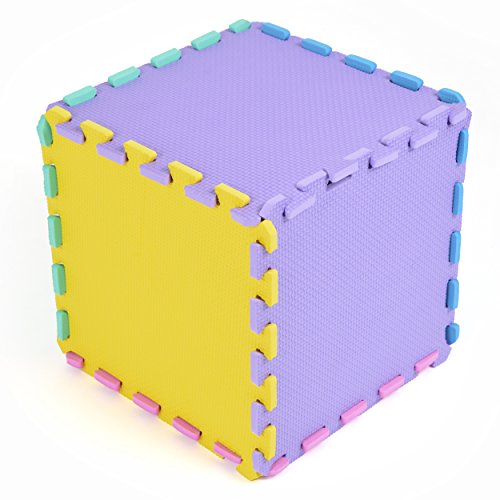 Puzzlestar Color, colchoneta para niños de 36 Piezas, colchoneta Antideslizante EVA - colchoneta Grande de 30x30x1cm Cada una - colchoneta para Puzzles