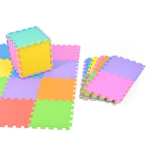 Puzzlestar Color, colchoneta para niños de 36 Piezas, colchoneta Antideslizante EVA - colchoneta Grande de 30x30x1cm Cada una - colchoneta para Puzzles