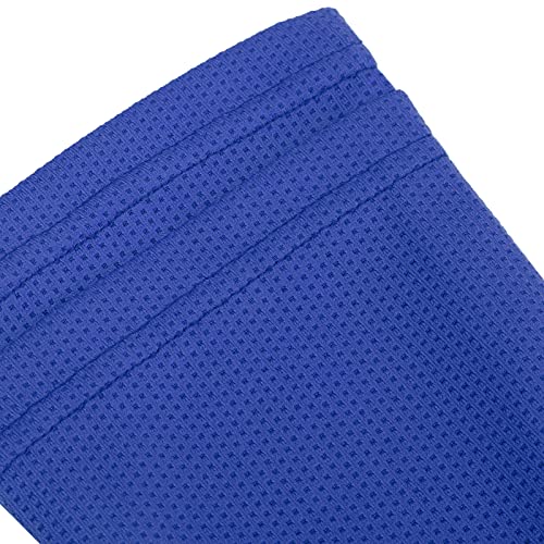 Pwshymi 1 par de Calcetines de fútbol para espinilleras, Buena Elasticidad, Protector de piernas, Calcetines de Doble Capa, espinilleras, Mangas de Malla Transpirable para pantorrillas(Youth/M)