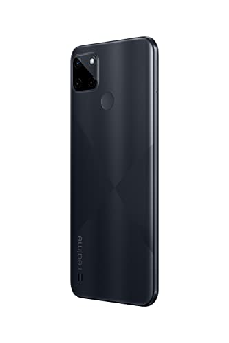 realme C21Y Smartphone Libre, Batería de 5000 mAh, Pantalla completa de 6,5" con mini-drop, Cámara triple con IA de 13 MP, Procesador UNISOC T610, Dual Sim, 4+64GB, Cross Black