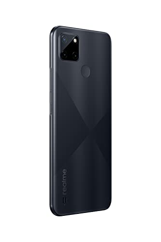 realme C21Y Smartphone Libre, Batería de 5000 mAh, Pantalla completa de 6,5" con mini-drop, Cámara triple con IA de 13 MP, Procesador UNISOC T610, Dual Sim, 4+64GB, Cross Black