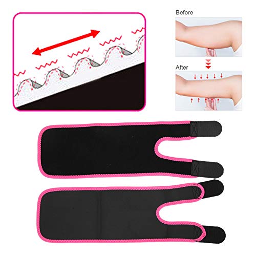 Recortadores de brazo Par Pérdida de peso Envolturas más delgadas, Pérdida de peso Forma del brazo superior Neopreno Gimnasio Ejercicio Bandas de compresión Quema de grasa rápida Unisex(rojo)