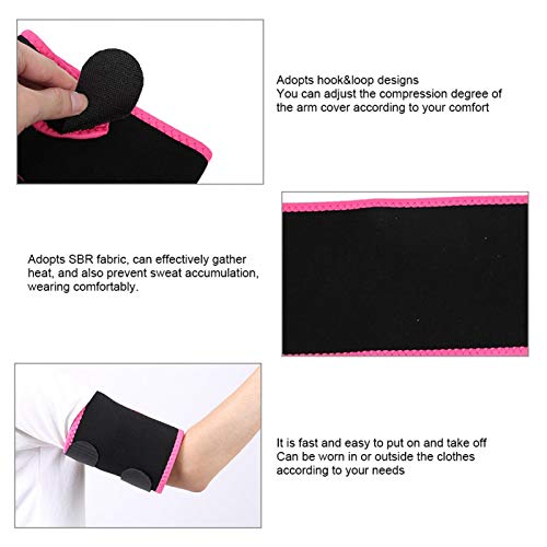 Recortadores de brazo Par Pérdida de peso Envolturas más delgadas, Pérdida de peso Forma del brazo superior Neopreno Gimnasio Ejercicio Bandas de compresión Quema de grasa rápida Unisex(rojo)