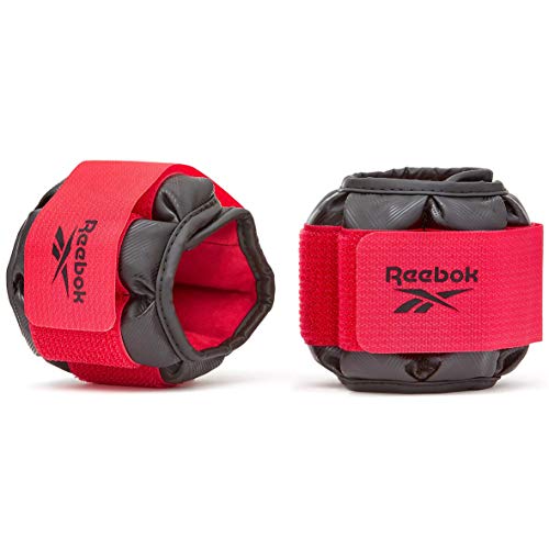 Reebok Pesos de Tobillo/muñeca de Primera Calidad-2.0kg, Unisex-Adult, Negro, 2 KG