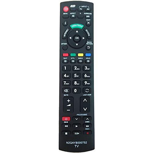 Reemplazo Mando para Panasonic TV N2QAYB000752 Universal Mando a Distancia - para Panasonic TX-TX-L32G20E L37G20E TX-TX-P42GW20 P42G20E TX-TX-L42G20E P46G20E