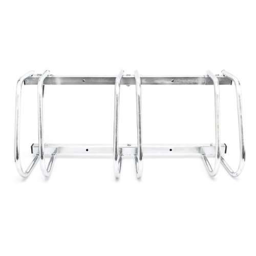 Relaxdays Fahrradständer Für 3 Fahrräder Soporte para 3 Bicicletas (Acero Cromado), Plateado, Talla única