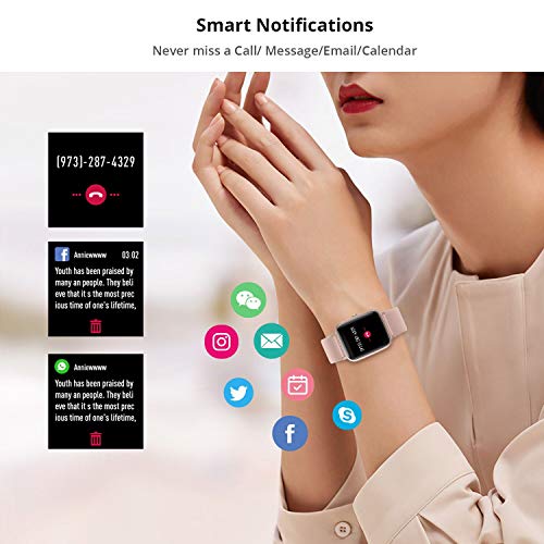 Reloj Inteligente Mujer Hombre, Smartwatch con Pulsómetro, Pulsera Actividad Inteligente con Cronómetros Podómetro Caloría,Monitor de Sueño, Impermeable IP68 Mujer Reloj para Android iPhone