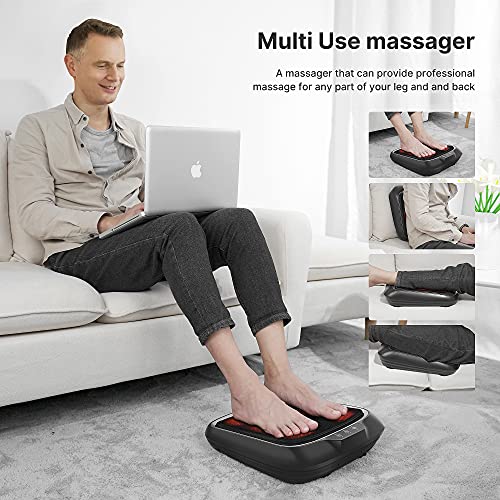 RENPHO Masaje Eléctricos de pies con calor, Masajeador eléctrico de pies Shiatsu,Masajeadores para pies de amasamiento profundo con cubierta extraíble para fascitis plantar, neuropatía y pies cansados