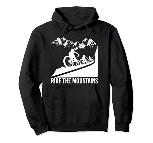 Ride the Mountain MTB Downhill Free Mountainbiker Sudadera con Capucha