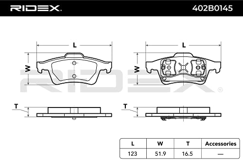 Ridex 402B0145 - Juego de pastillas de freno de disco