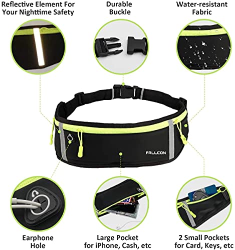 Riñonera Running Deportiva para Hombre y Mujer - Cinturón para Deporte Correr Accesorios - Impermeable con Bandas Reflectantes para Movil 6,5 Pulgadas Universal.