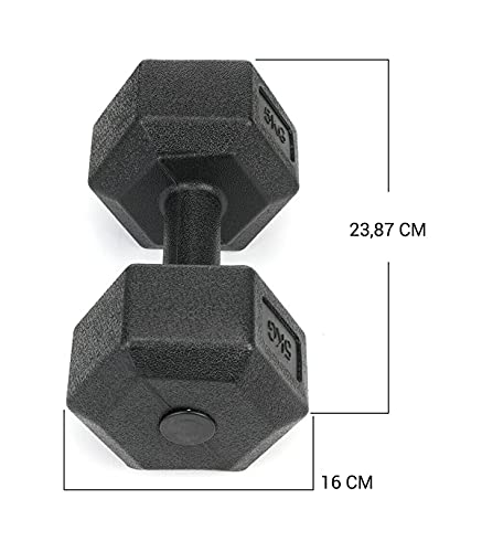 Riscko Wonduu Juego De Mancuernas Hexagonales De 4 A 20 Kg.