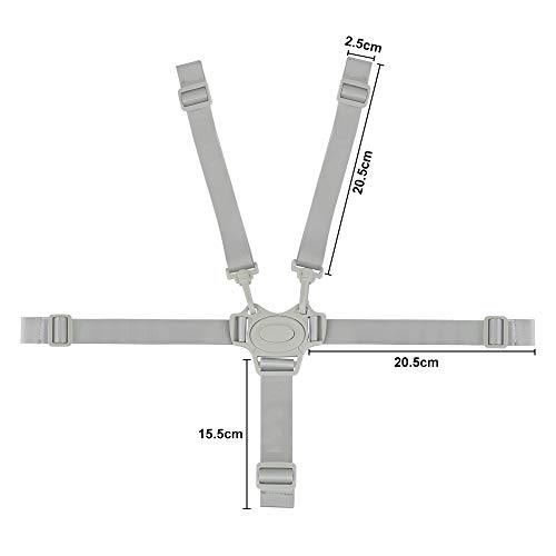 RMENOOR Cinturón de seguridad para bebés Correas de arnés de 5 puntos Arnés de silla alta Correas universales para silla alta Correa de seguridad para bebés Arnés ajustable