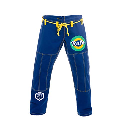 Role Bonito Kimono de Jiu-Jitsu Brasileño para Hombre (BJJ Gi) Ligero en Azul (Talla A2)