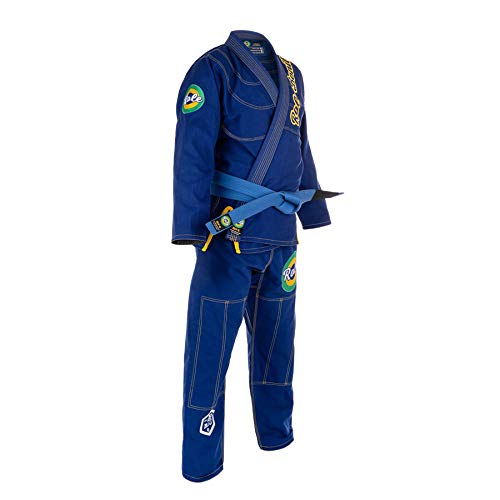 Role Bonito Kimono de Jiu-Jitsu Brasileño para Hombre (BJJ Gi) Ligero en Azul (Talla A2)