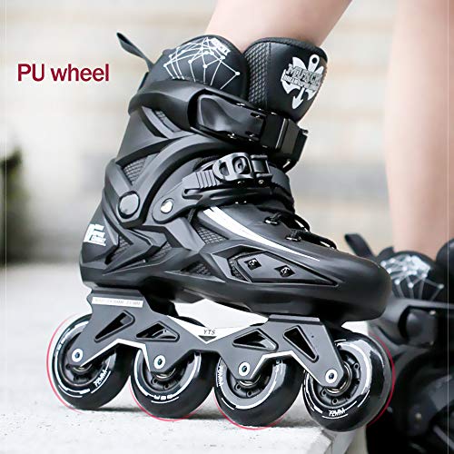 Roller Blades Adultos Hombres Mujeres Zapatos De Skate En Línea Patinaje De Velocidad Profesional CNC Soporte De Engrosamiento De Aleación De Aluminio Tres Capas De Protección,White-40