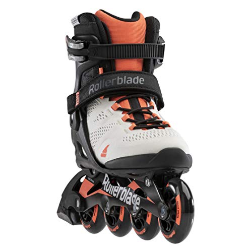 Rollerblade W Macroblade 80 - Patines en línea para Adultos, Color Gris Glaciar, Color Coral