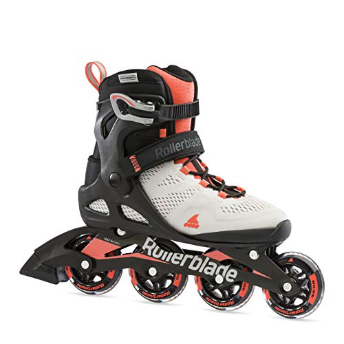 Rollerblade W Macroblade 80 - Patines en línea para Adultos, Color Gris Glaciar, Color Coral