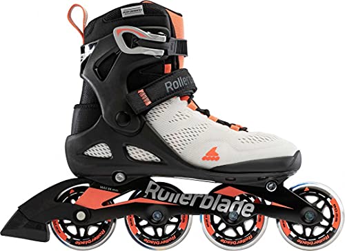 Rollerblade W Macroblade 80 - Patines en línea para Adultos, Color Gris Glaciar, Color Coral