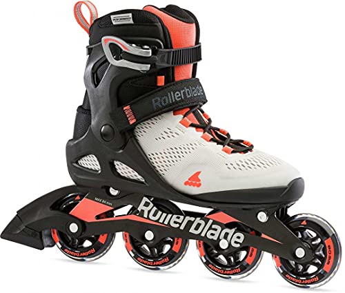 Rollerblade W Macroblade 80 - Patines en línea para Adultos, Color Gris Glaciar, Color Coral