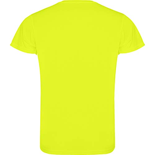 ROLY Camiseta Hombre (Pack 5) Deporte | Camiseta Técnica para Fitness o Running | Transpirable (Amarillo FLÚOR, XL)