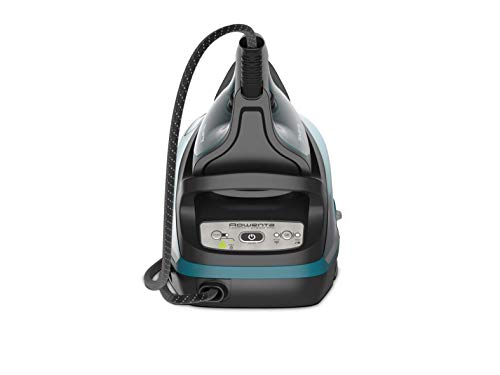 Rowenta Compact Steam Pro DG7623 Centro de planchado, 6.3 bares de presión, golpe de vapor de 325 g/minuto, suela antiarañazos deslizante, sistema eco