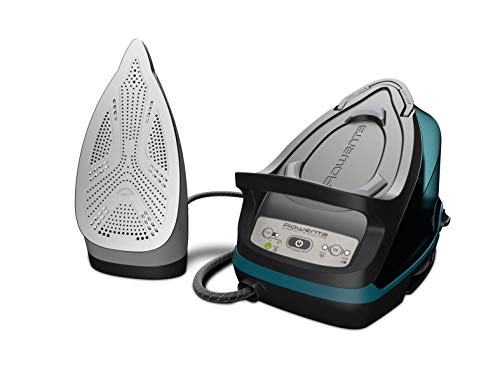 Rowenta Compact Steam Pro DG7623 Centro de planchado, 6.3 bares de presión, golpe de vapor de 325 g/minuto, suela antiarañazos deslizante, sistema eco