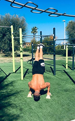 RS SPORT Paralelo de madera, paralelo bajo, paralelo calisthenics, barra de dominadas, crossfit y steet Workout, gimnasio, cuerpo libre, fitness