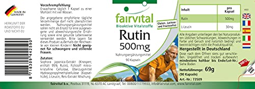 Rutina 500mg- VEGANA - Dosis alta - 90 Cápsulas - Calidad Alemana