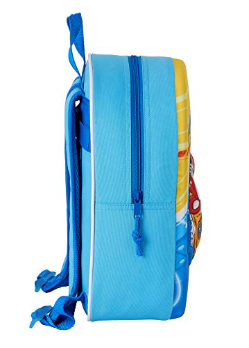 Safta Mochila Diseño 3D Adaptable a Carro de SuperZings, 270x100x320mm, azul claro, m (M890)