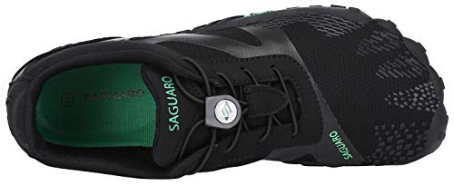 SAGUARO Hombre Mujer Zapatos Minimalistas Comodas Respirable Zapatillas de Trail Running Ligeras Calzado Barefoot Antideslizante para Gimnasio Fitness Senderismo Montaña, Negro 44 EU