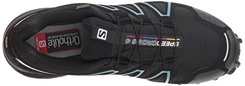 Salomon Speedcross 4 Gore-Tex, Zapatos de Trail Running Mujer, Black/Black/Metallic Bubble Blue, 38 EU