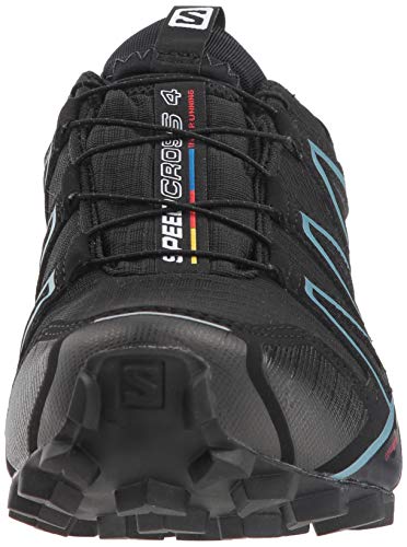 Salomon Speedcross 4 Gore-Tex, Zapatos de Trail Running Mujer, Black/Black/Metallic Bubble Blue, 38 EU