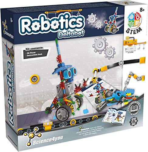 Science4you Robotics Deltabot - Kit Robotica para Niños con 117 Piezas, Construye tu Robot Interactivo, Construcciones para Niños, Robot para Montar, Juegos Educativos Niños 6 7 8 9 10 - 14 Años