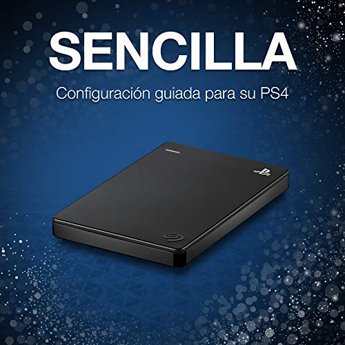 Seagate Game Drive for PS4, 2 TB, Unidad de disco duro externa, HDD portátil, compatible con PS4 y PS5 (STGD2000200)