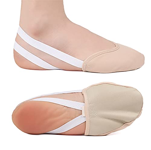 seaNpem Zapatos de baile de suela de cuero para ballet, jazz, danza del vientre, niñas, mujeres, niños, hombres, adultos, Piel, XS