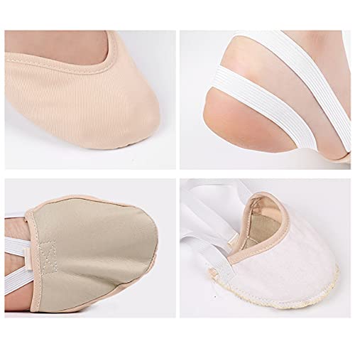 seaNpem Zapatos de baile de suela de cuero para ballet, jazz, danza del vientre, niñas, mujeres, niños, hombres, adultos, Piel, XS