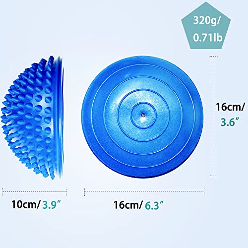 Set de 2 Bola de Equilibrio para - Erizo del Masaje del pie de Yoga Durian Masaje De Pies De Bola Media Bola para La Gimnasia De Pilates para Adulto