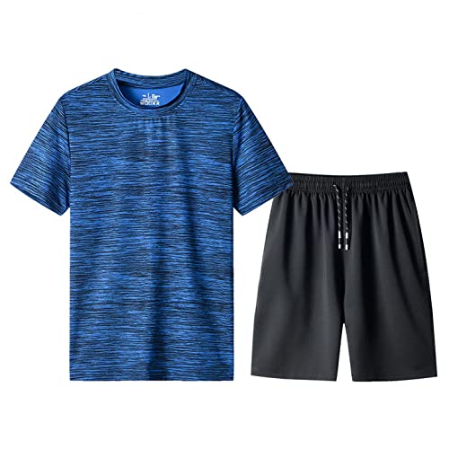 Sheey Verano Conjunto Chandal Hombre Completo Chándal de Futbol Camisas Shirt Manga Corta Camiseta, Hawaii Talla Grande Playa Deportivas Conjunto Deportivo Hombre Pantalones Deportes